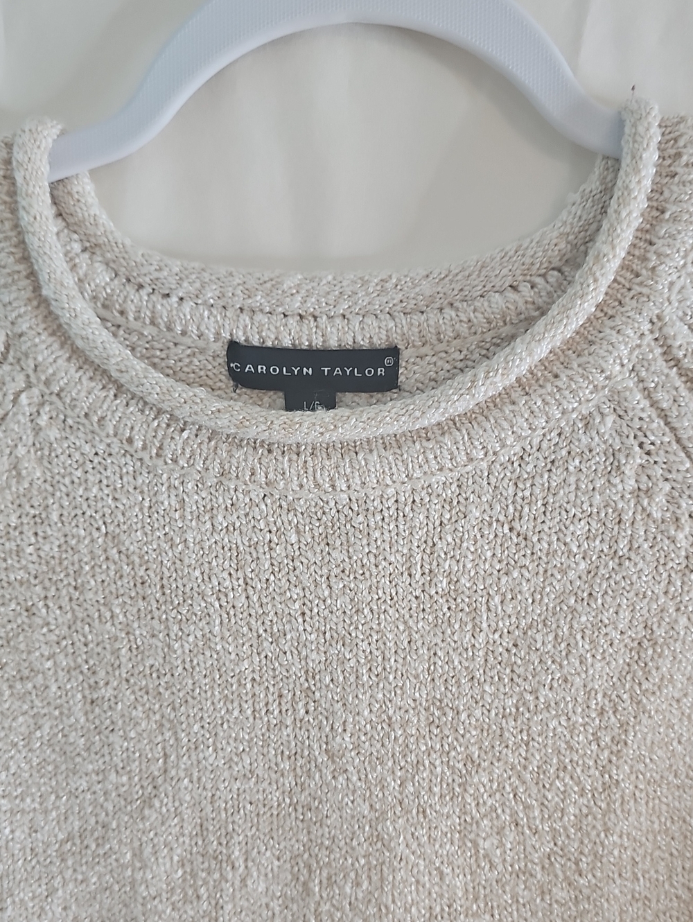 Carolyn Taylor Women's Crewneck Sweater in Light Cream - Picture 2 of 4